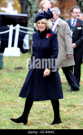 Die Herzogin von Cornwall bei einem Besuch im Government House in St. John's, Neufundland, Kanada. Stockfoto