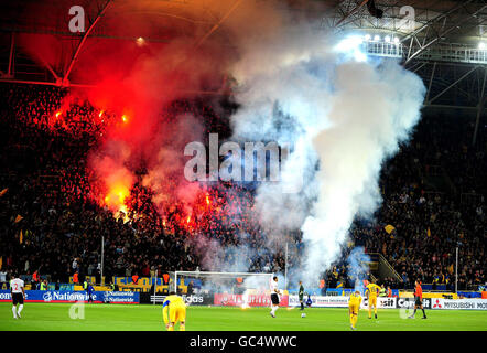 Fußball - WM 2010 - Qualifikationsrunde - Gruppe Six - Ukraine V England - Dnipro Arena Stockfoto