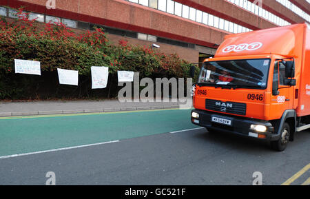 Poststreik Stockfoto