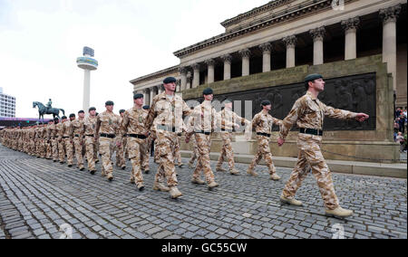 Homecoming Parade in Liverpool Stockfoto