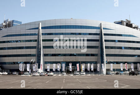 Fußballstadion - Mohammed Bin Zayed Stadion - Abu Dhabi. Gesamtansicht des Mohammed bin Zayed Stadions Stockfoto