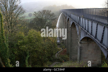 Aquädukt in Nord-Wales entwässert Stockfoto