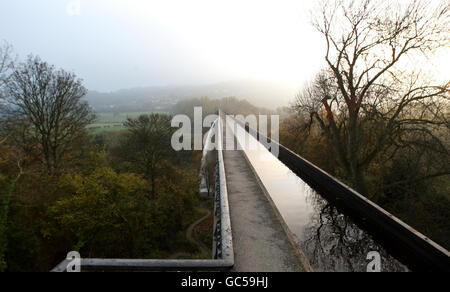 Aquädukt in Nord-Wales entwässert Stockfoto