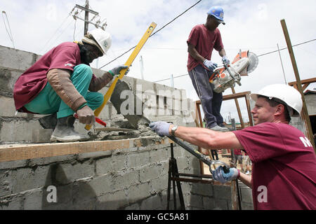 Niall Mellon Township Vertrauen bauen Blitz in Südafrika Stockfoto