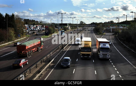 Autobahn M1 wird 50 Stockfoto