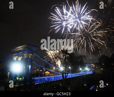 Bonfire Night Feuerwerk Stockfoto