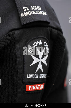 St John Ambulance Lager Stockfoto