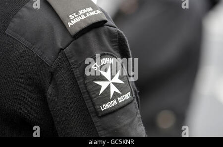 St John Ambulance Lager Stockfoto