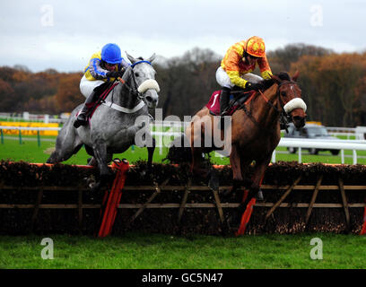 -Im Nordwesten Racing Masters Betfair Chase - Rennen Haydock Park Rennbahn Stockfoto