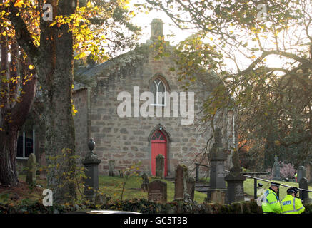 Cawdor Pfarrkirche in Cawdor, Nairn wo nehmen, dass Sänger Mark Owen heiraten Emma Ferguson bei einem Gottesdienst in Cawdor Kirche. Stockfoto