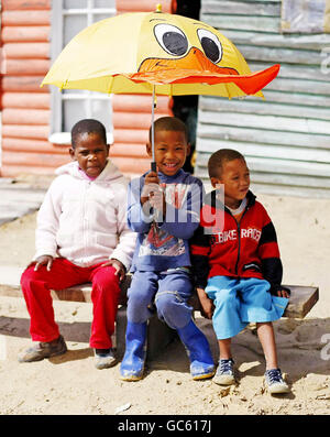 Niall Mellon Township Vertrauen bauen Blitz in Südafrika Stockfoto