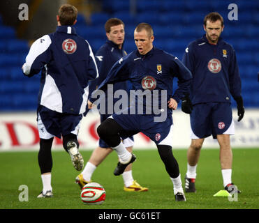 Fußball - internationale Freundschaftsspiele - Wales V Schottland - Schottland Training - Cardiff City Stadium Stockfoto