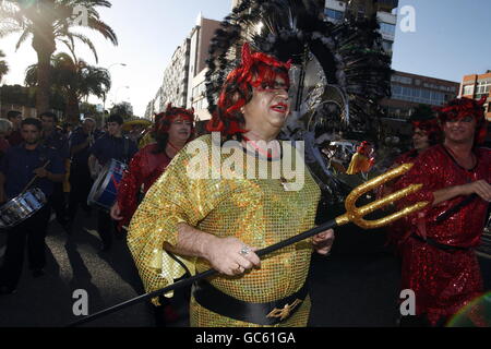 der Karneval in der Stadt Las Palmas auf der Insel Gran Canaria auf den Kanarischen Insel von Spanien im Atlantischen Ozean. Stockfoto