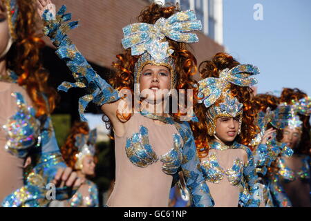 der Karneval in der Stadt Las Palmas auf der Insel Gran Canaria auf den Kanarischen Insel von Spanien im Atlantischen Ozean. Stockfoto