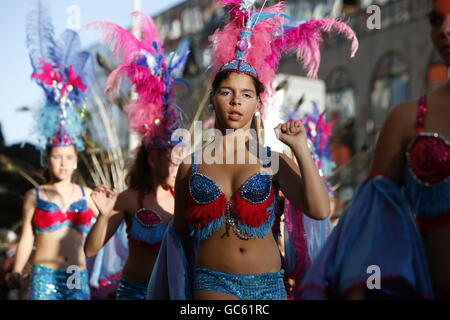 der Karneval in der Stadt Las Palmas auf der Insel Gran Canaria auf den Kanarischen Insel von Spanien im Atlantischen Ozean. Stockfoto