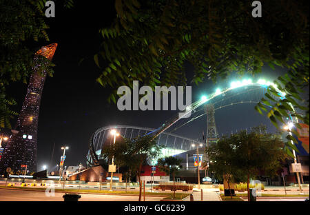 Fußball - internationale Freundschaftsspiele - Brasilien V England - England-Training - Khalifa International Stadium - Doha Stockfoto