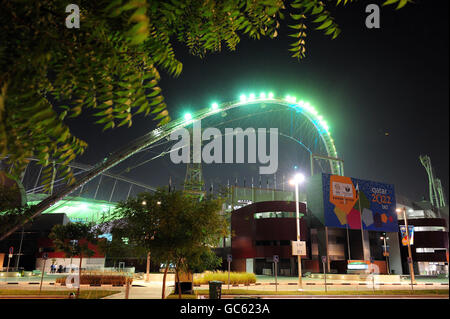 Fußball - internationale Freundschaftsspiele - Brasilien V England - England-Training - Khalifa International Stadium - Doha Stockfoto
