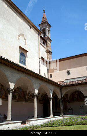 Innenhof des Museums und der Konvent von San Marco, Florenz Italien Stockfoto