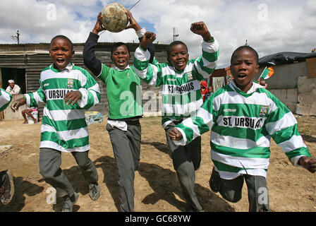 Niall Mellon Township Vertrauen bauen Blitz in Südafrika Stockfoto