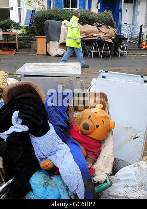 Überschwemmungen in UK Stockfoto