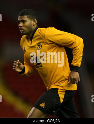 Fußball - FA Youth Cup - Dritte Runde - Liverpool gegen Wolverhampton Wanderers - Anfield. Ethan Ebanks-Landell, Wolverhampton Wanderers Stockfoto