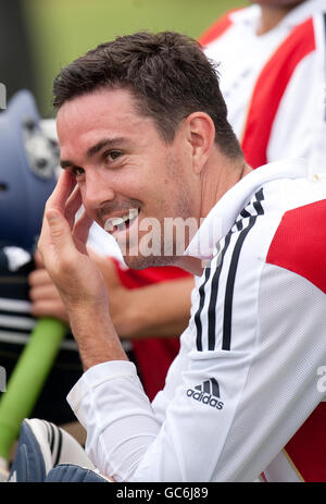 Cricket - England Netze Session - Kingsmead. Der englische Kevin Pietersen während einer Nets-Sitzung in Kingsmead, Durban, Südafrika. Stockfoto