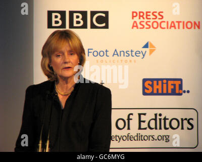 Baroness Buscombe spricht an der Jahrestagung 2009 der Society of Editors im Stansted Radisson Hotel in Essex. Stockfoto