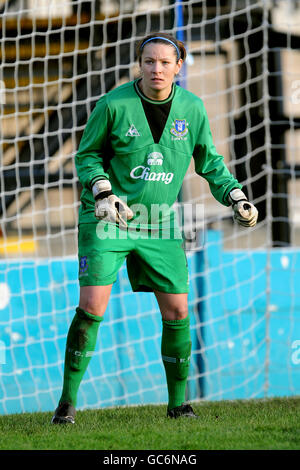 Fußball - FA Tesco Women's Premier League - Everton gegen Chelsea - The Arriva Stadium. Everton Torhüterin Emily Westwood Stockfoto