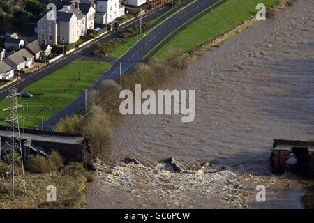 Überschwemmungen in UK Stockfoto