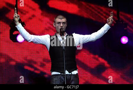 Capital FM's Jingle Bell Ball - Tag 2 Show - London. Nick Carter von The Backstreet Boys tritt beim Jingle Bell Ball von Capital FM in der O2 Arena in London auf. Stockfoto