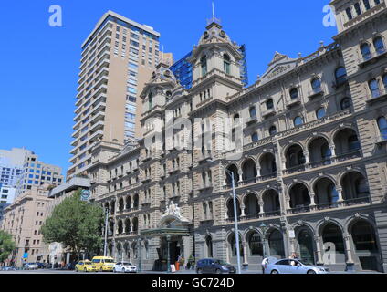 Ikonische Hotel Windsor in Melbourne Australien. Australiens einzige Überlebende grand des 19. Jahrhunderts-Stadthotel Stockfoto