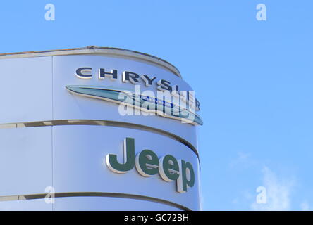 Chrysler Jeep-Auto-Herstellung-Firmen-logo Stockfoto