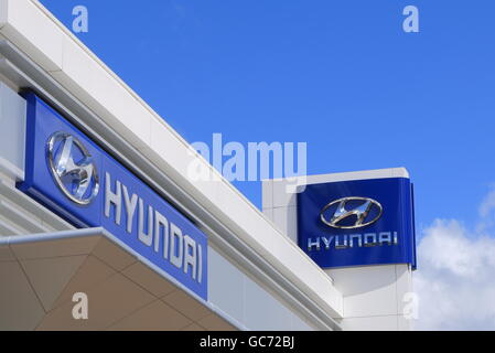 Hyundai koreanische Auto Herstellung Firmenlogo Stockfoto