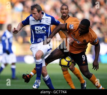 Wolverhampton Wanderers' Sylvan Ebanks-Blake (rechts) und Wolverhampton Wanderers' Lee Bowyer (Links) Kampf um den Ball Stockfoto