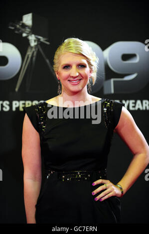 Rebecca Adlington, die doppelt olympische Goldmedaillengewinnerin von Swimmer, kommt für die BBC Sports Personality of the Year Awards in der Sheffield Arena, Sheffield, nach. Stockfoto