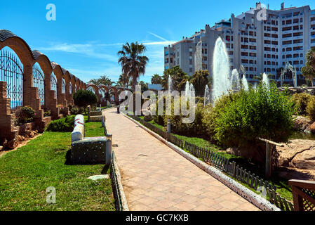 Malerische Marina d ' or Garden in Oropesa del Mar resort Stadt. Spanien Stockfoto