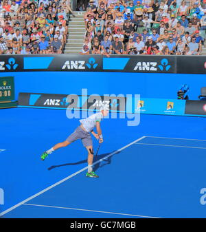 Kevin Anderson spielt bei Australian Open in Melbourne Australien. Stockfoto