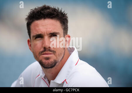 Der englische Kevin Pietersen während einer Internetsitzung im Centurion Park, Centurion, Südafrika. Stockfoto