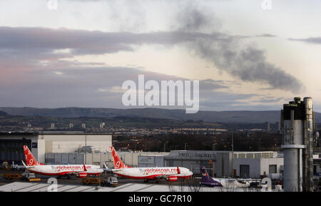 FlyGlobespan geht in die Verwaltung Stockfoto