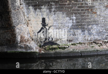 Neue Banksy Werke - London Stockfoto