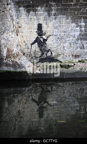 Neue Banksy Werke - London Stockfoto