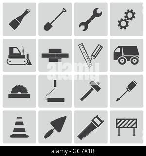 Vektor schwarze Symbole Baukasten Stock Vektor