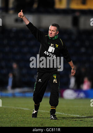 Fußball - Coca-Cola Football League One - Wycombe Wanderers gegen Norwich City - Adams Park Stockfoto