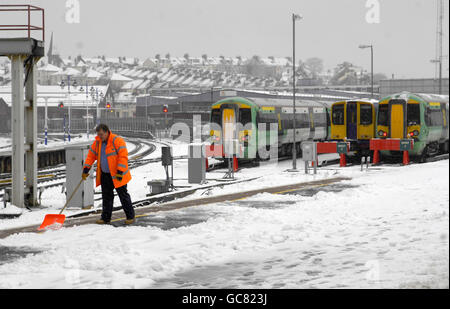 Winterwetter Stockfoto