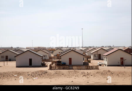 Narraville Stadt am Skeleton Coast in Walvis Bay - Namibia Stockfoto