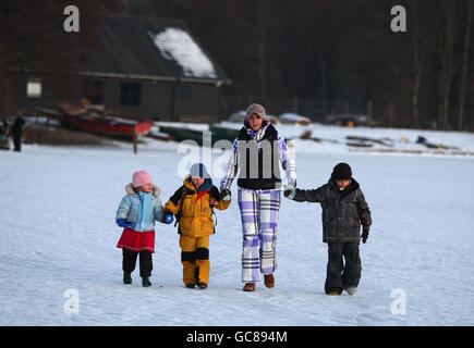 Winterwetter Jan08th Stockfoto