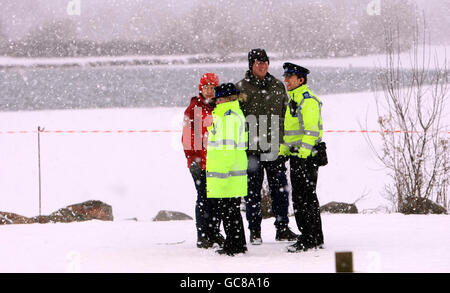 Brüder sterben nach einem Sturz durch Eis Stockfoto