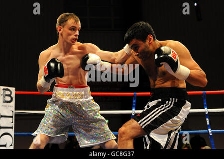 Boxen - EBU Super Bantamgewicht Titelkampf - Rendall Munroe V Simone Maludottu - Harvey Hadden Arena Stockfoto