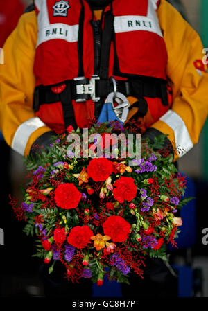 RNLI-Rettungsboot-Denkmal-Irland Stockfoto