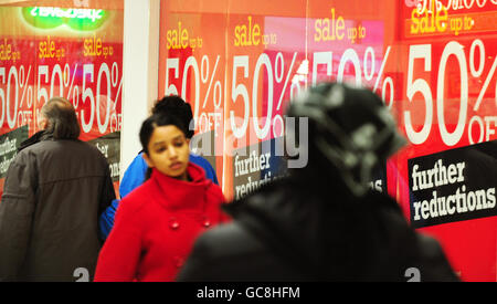 Boxing Day Umsatz Stockfoto